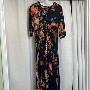 Womens large floral maxi dress